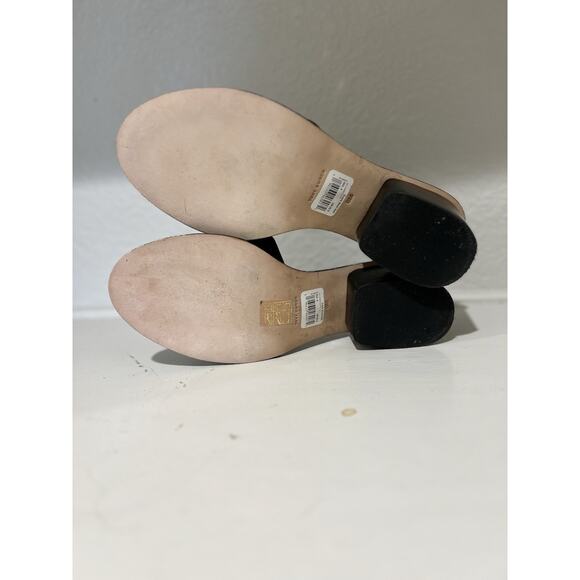 Tory Burch Black and Gold Heels - Picture 4 of 8